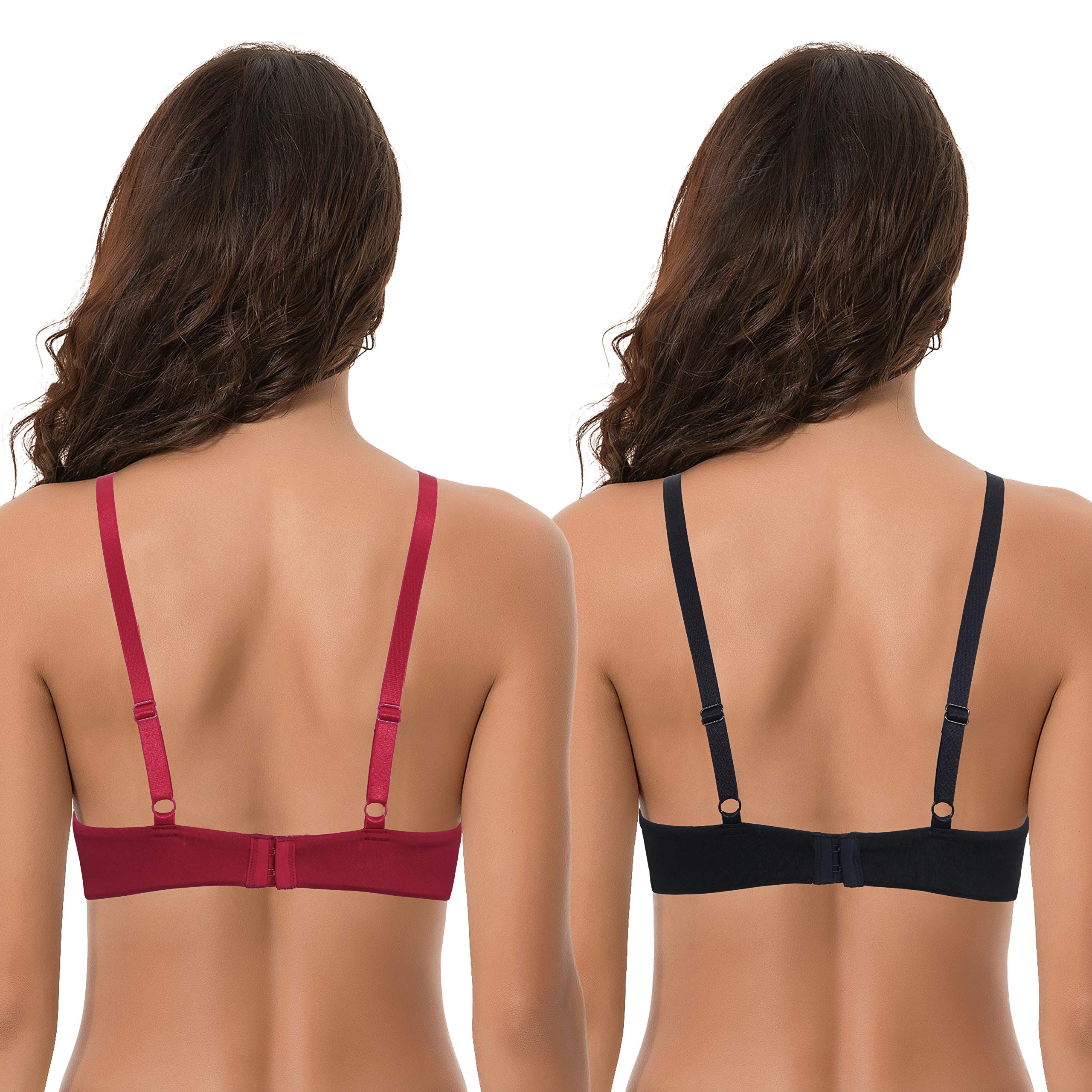 Curve Muse Women's Plus Size Push Up Bra - 1.5 Cup Enhancement Underwire Lace Bra for Full Coverage & Lift | Perfect for Everyday Wear, Date Nights & Special Occasions