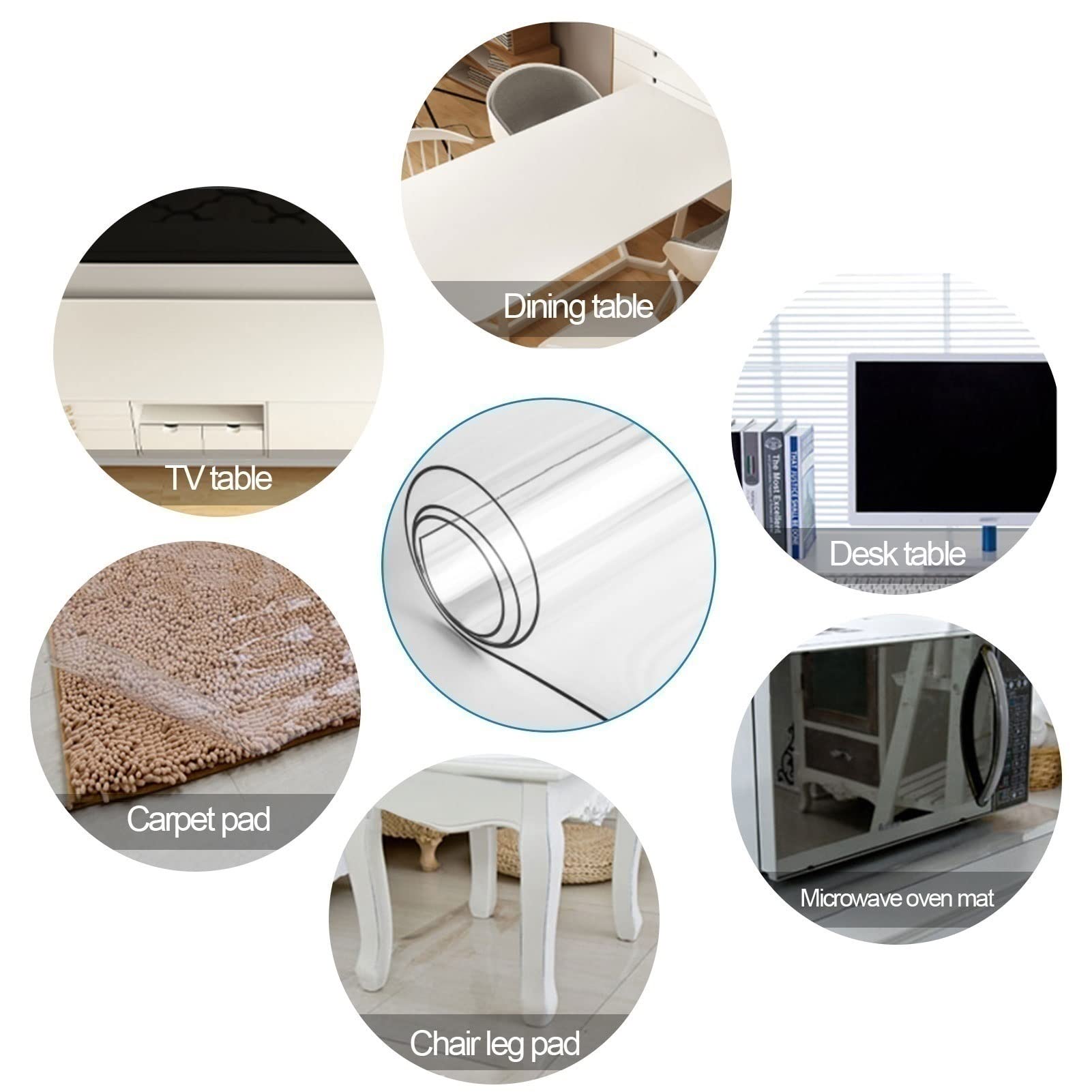 Clear Plastic Table Cover Protector - 2mm Thick Waterproof Dining Table Protector for Kitchen & Dining Room | Customizable Size | Wood Grain Design | Perfect for Family Meals, Parties & Daily Protection