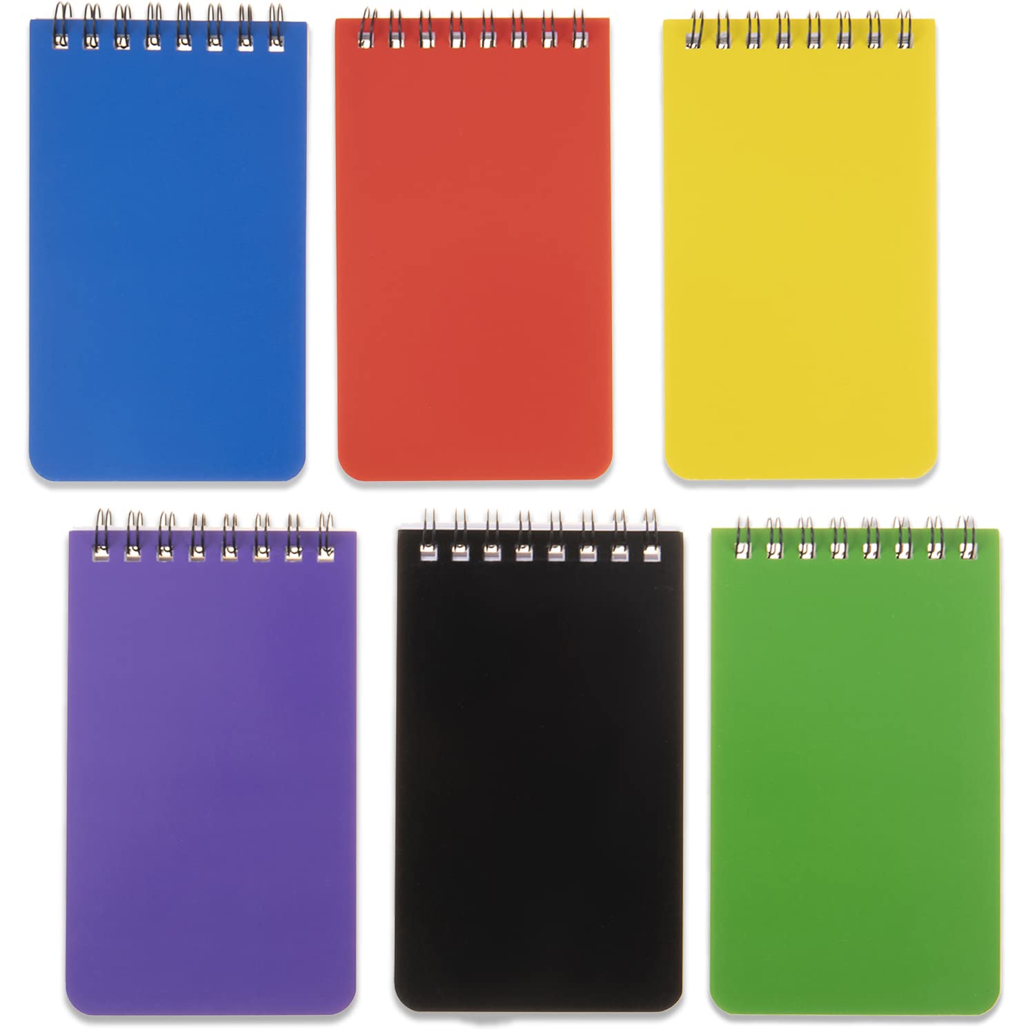 6-Pack Pocket Notebooks - 3x5 Inch Small Spiral Notepads, Mini Memo Pads for Journaling, Notes & To-Do Lists - Perfect for Students, Office & Travel Organization