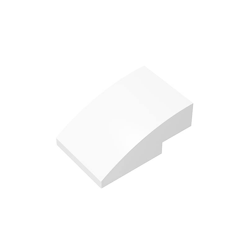 Eske Kouri Gobricks GDS-1123 3x2 Slope Curved Building Bricks - 18PCS White (090) - Compatible with Lego 24309 & All Major Brick Brands - Perfect for DIY Projects, MOC Creations & Technical Building Blocks