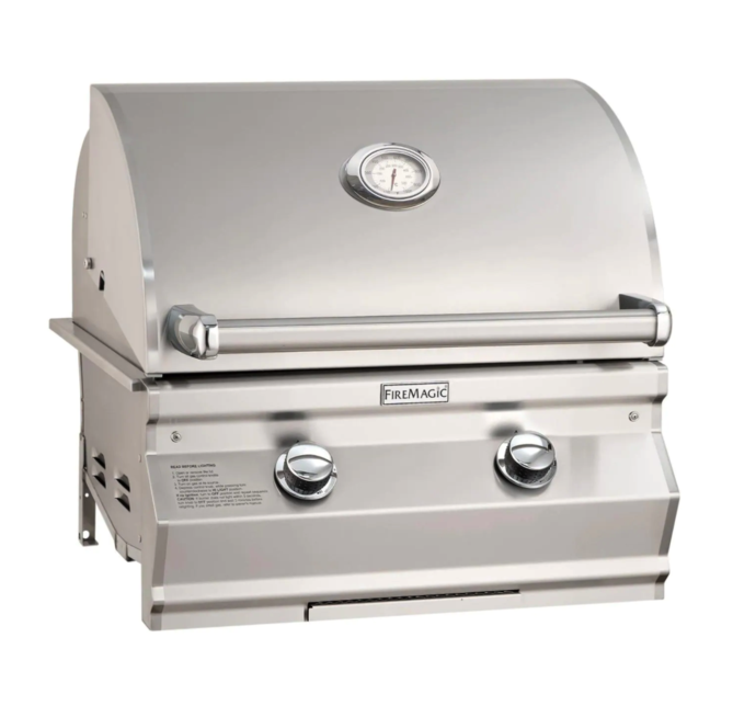 Fire Magic CM430I 24-Inch Built-In Propane Gas Grill with Analog Thermometer - Premium Outdoor BBQ Grill for Backyard, Patio & Poolside Cooking | Fire Magic Grills CM430I RT1P