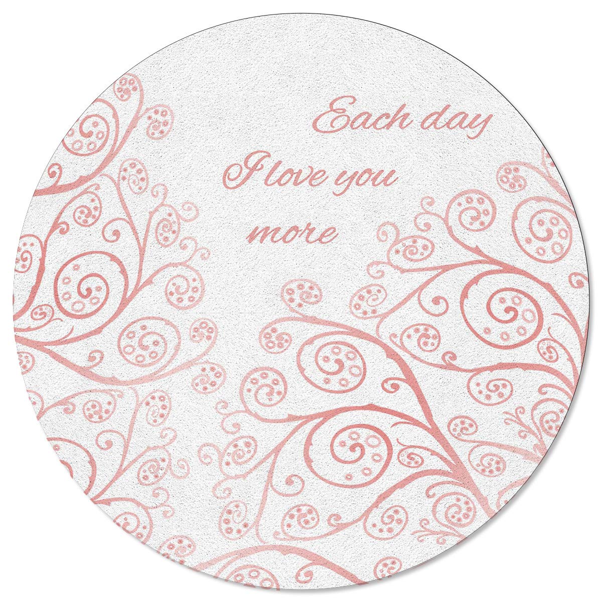 Pink Aesthetic Branches Area Rug - 4FT Round Washable Carpet for Kids & Teens | Soft Floor Mat for Bedroom, Living Room Decor | Indoor/Outdoor Use | Perfect for Dorm, Nursery, Playroom & Home Decor