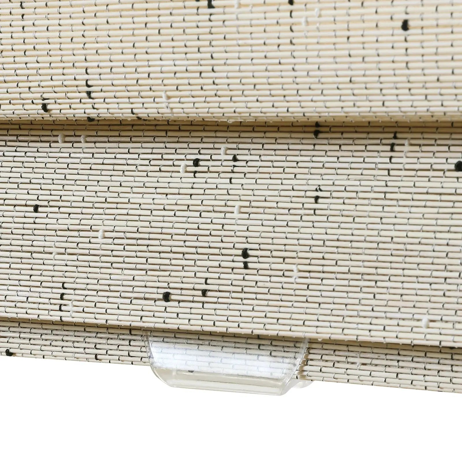 Sybil Bamboo Roman Shade - Winter White Window Treatment | Natural Eco-Friendly Blinds for Living Room, Bedroom & Office