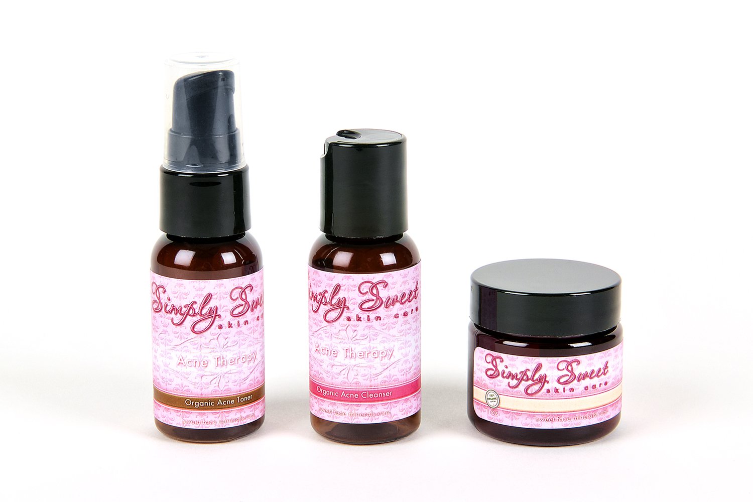 ACNE THERAPY KIT (1oz SET) - Facial Cleanser, Toner & Moisturizer for Blemish & Oily Skin - Unclogs Pores, Reduces Blackheads & Pimples - Perfect for Daily Skincare Routine & Acne-Prone Skin Care