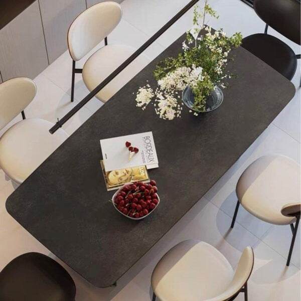 Premium Emerson Sintered Stone Dining Table - Modern & Durable Kitchen Table for Dining Room, Perfect for Family Gatherings & Dinner Parties