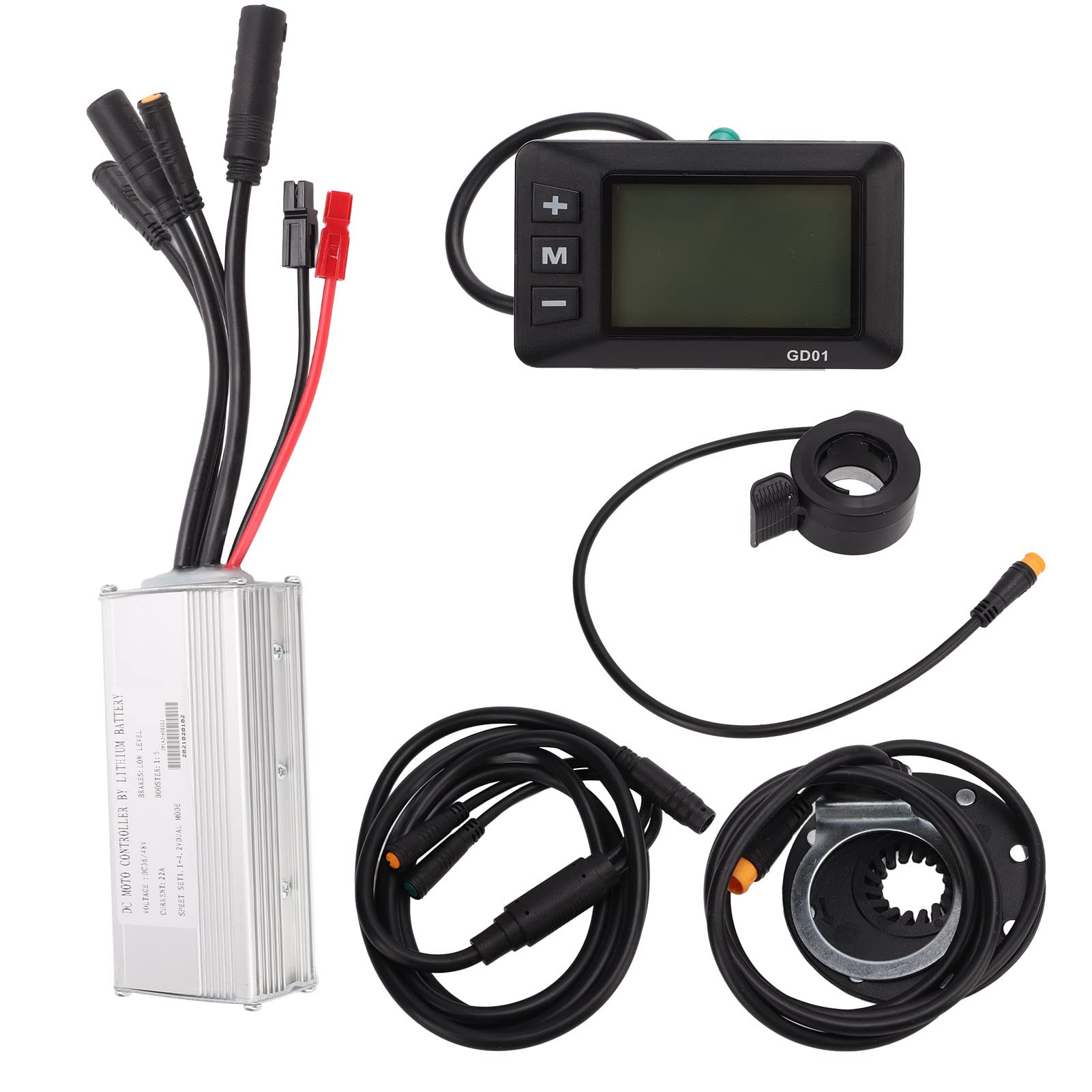 36V/48V 500W Waterproof Brushless Electric Motor Controller Kit with LCD Display - 8C Sensor Brake Lever & 130X Throttle - E-Bike Conversion Kit for Electric Bicycles, Scooters, and DIY Projects - Perfect for Commuting, Off-Roading, and Urban Transportation