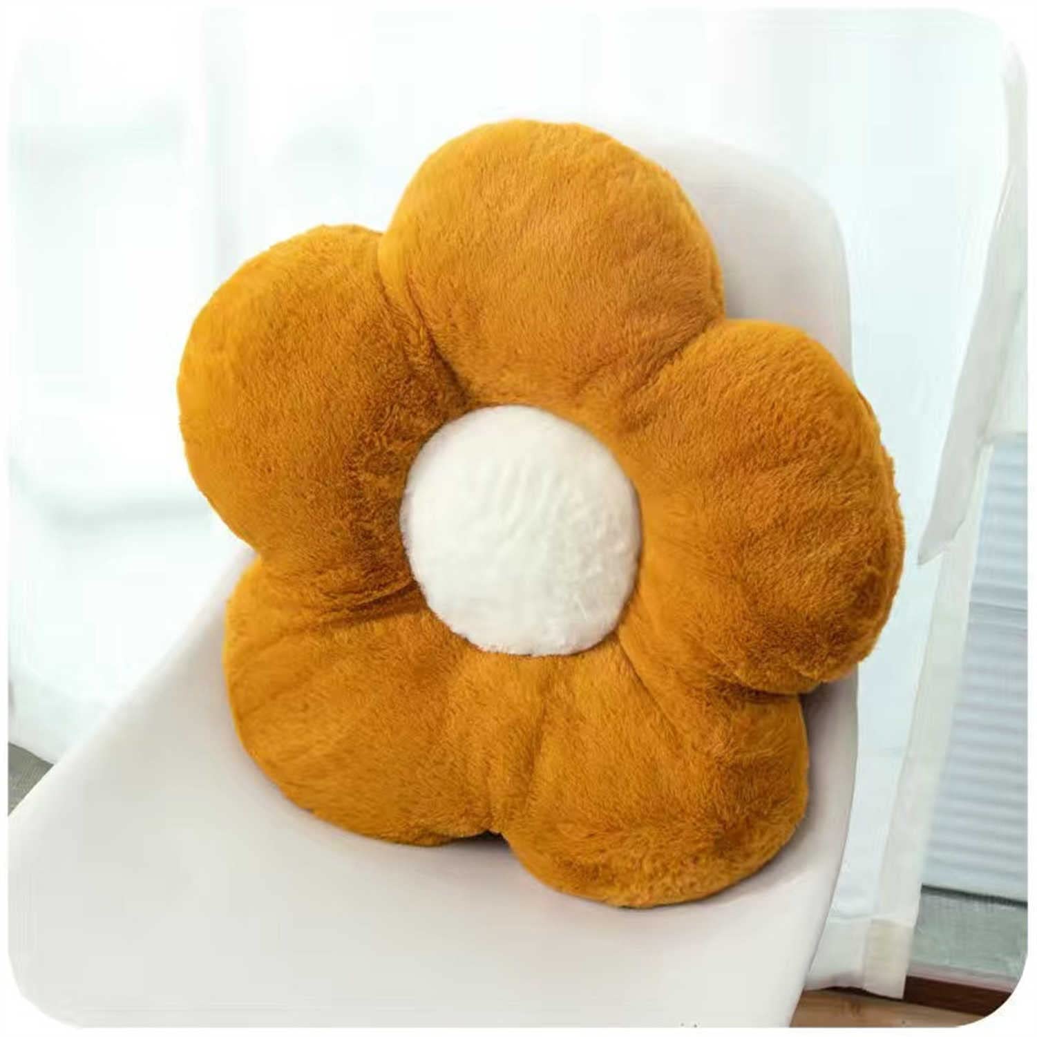 2 Pack Floor Pillow Seating Cushion - Plush Throw Pillows & Flower Shaped Chair Back Cushions | Super Comfy Stuffed Cushion for Reading, Lounging, Home Decor | Perfect for Living Room, Bedroom & Nursery