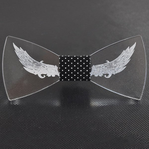 Acrylic Bow Tie with Dots - Elegant Men's Fashion Accessory for Weddings, Parties & Formal Events