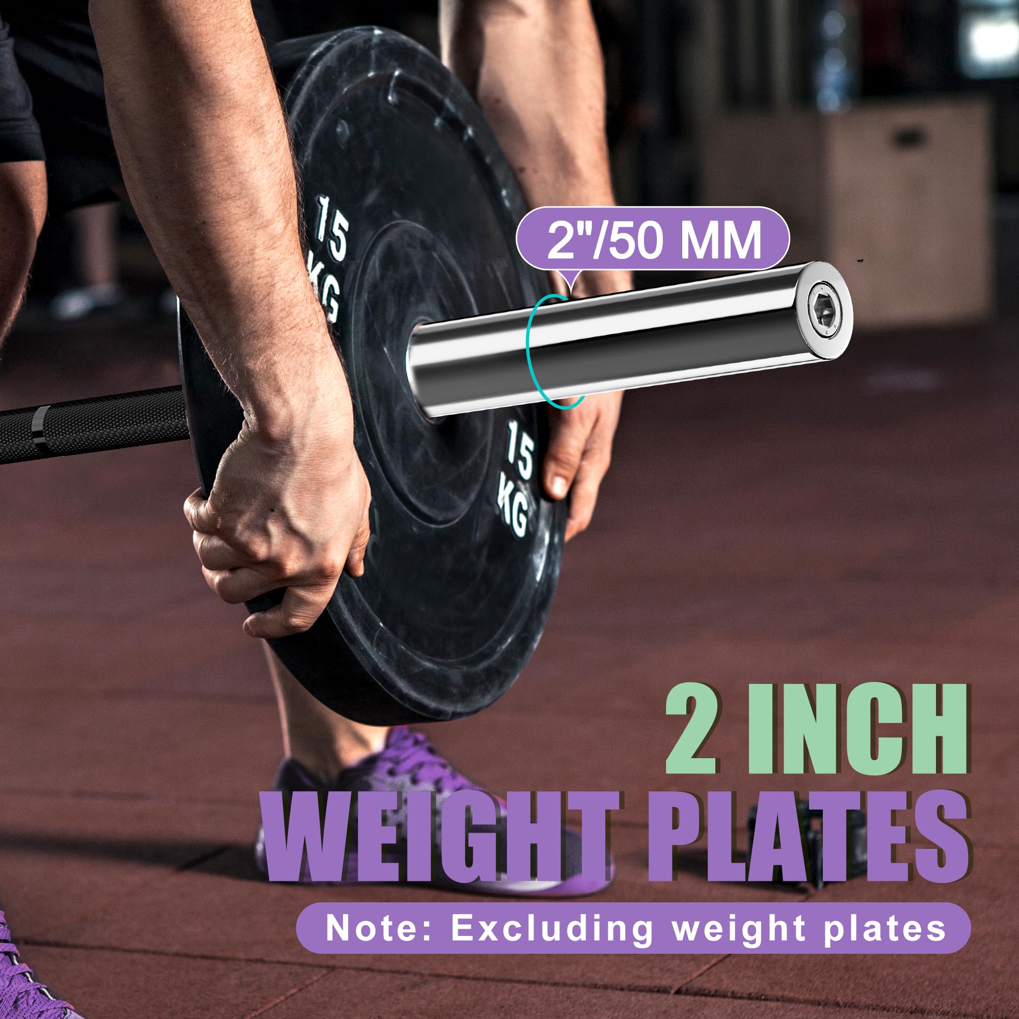 Olympic Barbell Curl Bar - EZ Curl Bar 4ft/5ft/6ft/7ft - 300lb/400lb/500lb/600lb Weight Capacity - Strength Training Bar for Home Gym & Commercial Use - Perfect for Bicep Workouts, Arm Exercises & Weightlifting Training