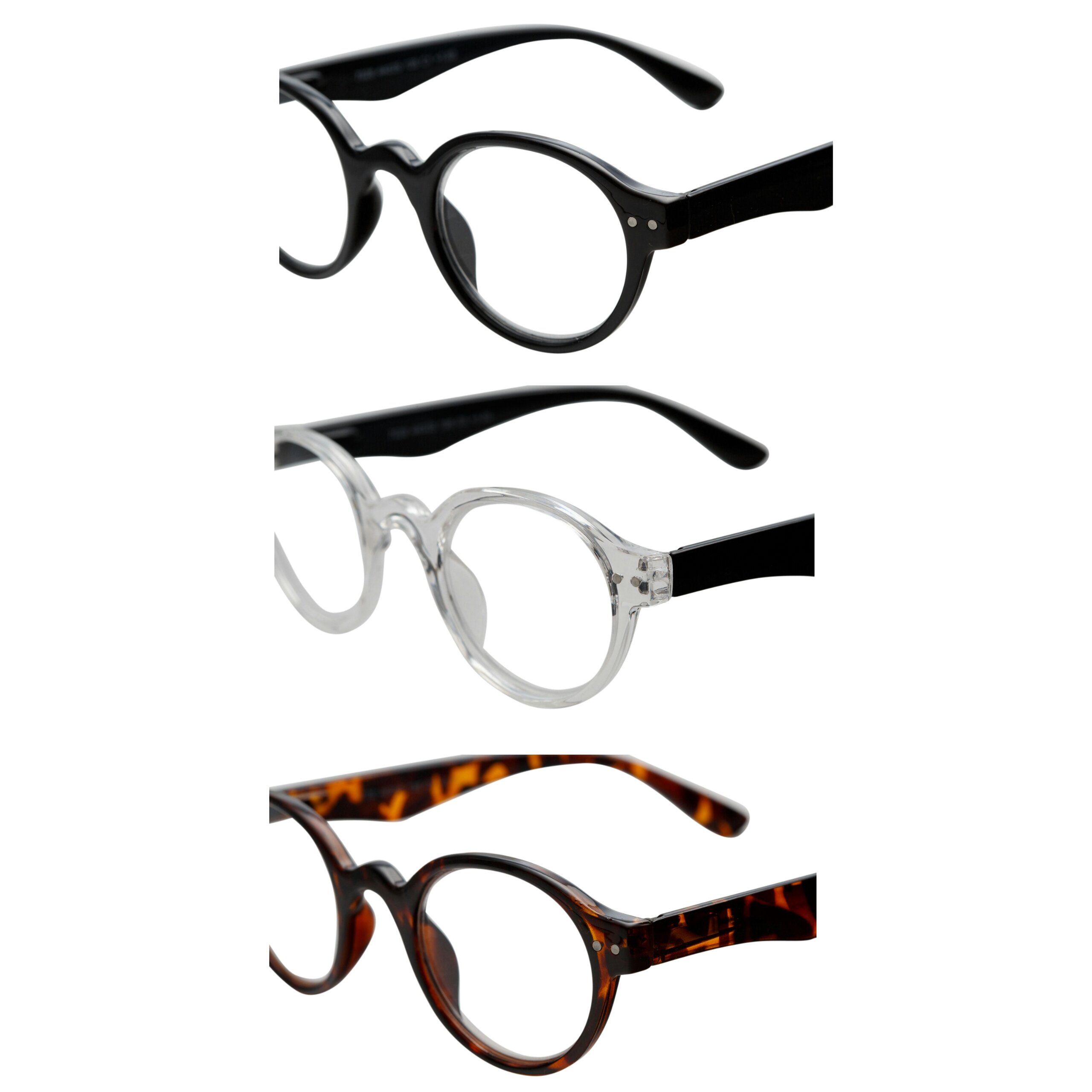 Success Eyewear Reading Glasses 3-Pack with Spring Hinge - Stylish Unisex Readers for Men & Women | Perfect for Office, Reading & Computer Use