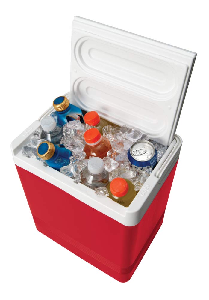 Igloo 24 Can Legend Cooler - Red (32608) | Portable Outdoor Cooler for Camping, Beach, Picnics & Tailgating | Keeps Drinks Cold for Hours