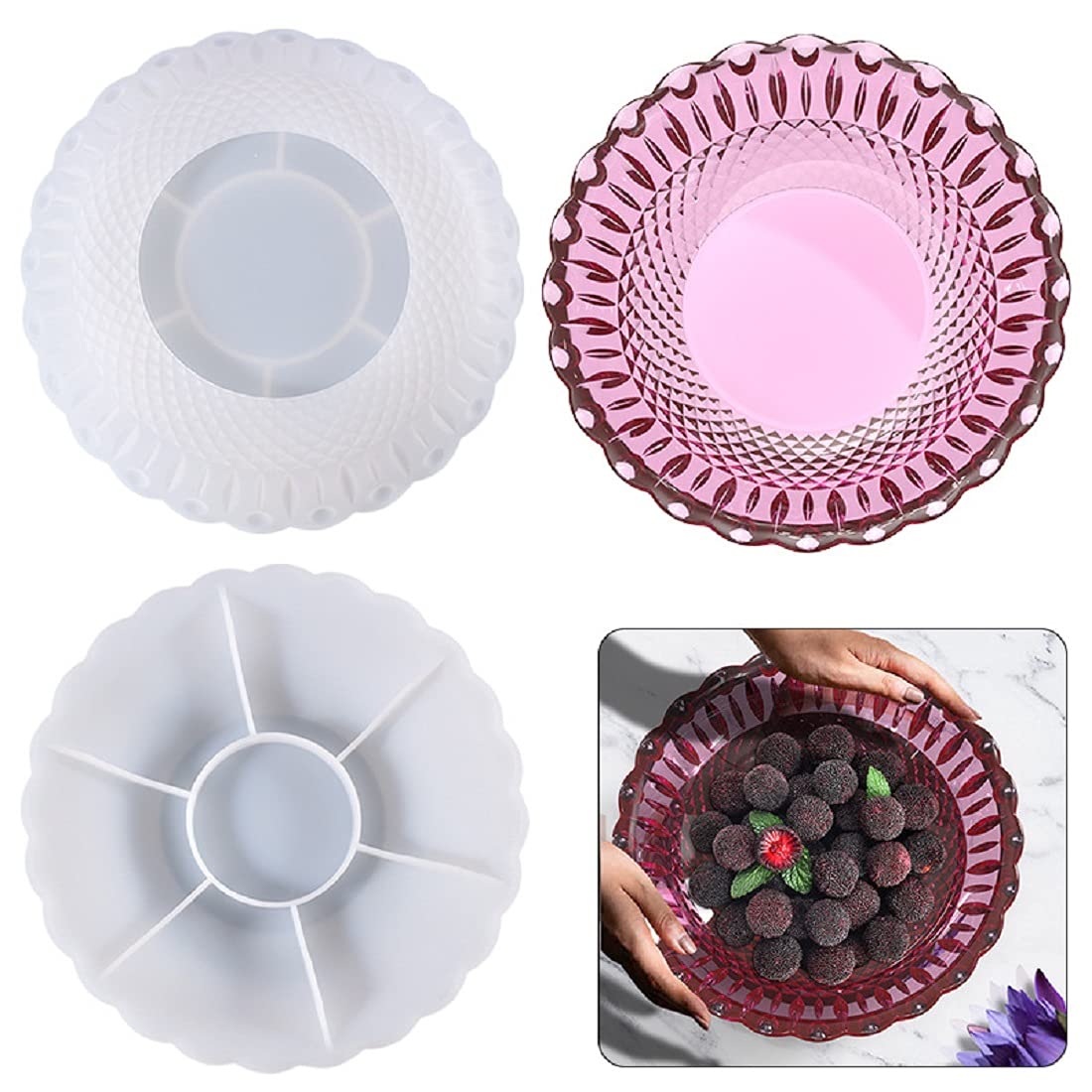 Premium Silicone Resin Tray Mold for Epoxy Casting - Fruit Storage Tray, Jewelry Dish & Home Decor - Perfect for DIY Crafts, Kitchen Organization & Gift Making
