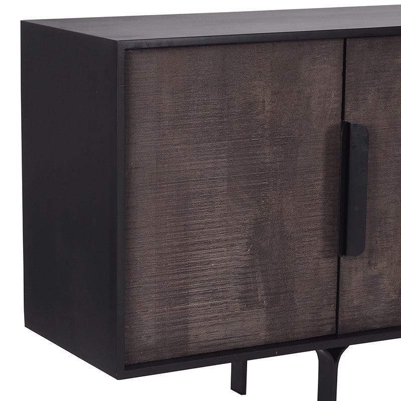 SAHARA 180cm Solid Mango Wood Sideboard Buffet Cabinet - Honey Finish | Rustic Dining Room Storage Furniture for Living Room, Entryway & Home Decor