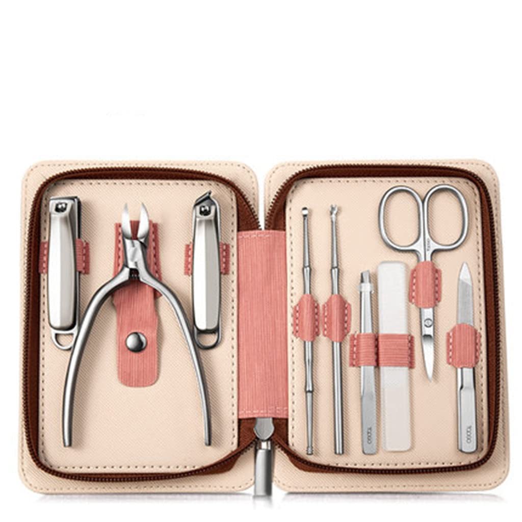 BIENKA Professional Manicure & Pedicure Set - Cuticle Scissors, Nail File, Pliers Tool Kit for Home & Salon Nail Care (D Color, 1-Piece) - Perfect for DIY Nail Care, Gifts & Travel Essentials
