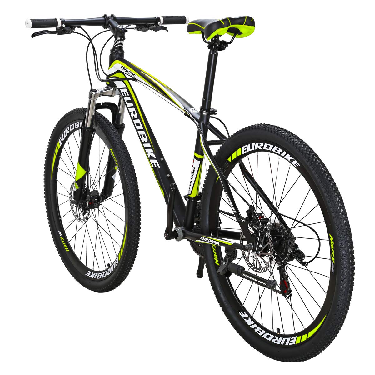 Eurobike 21-Speed Mountain Bike for Men & Adults, 27.5 Inch Wheels with Full/Front Suspension - Perfect for Trail Riding, Commuting & Outdoor Adventures