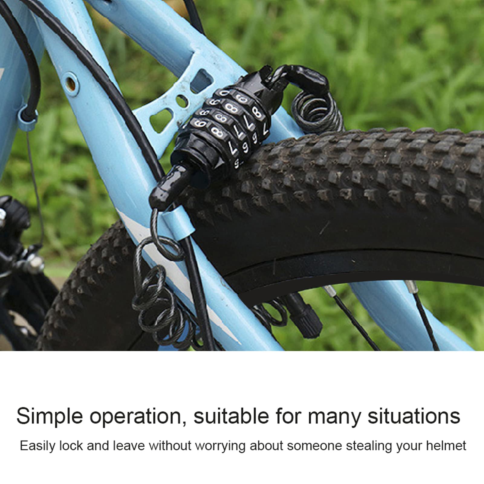 Universal 4-Digit Motorcycle Helmet Lock - Anti-Theft Safety for Wheels & Luggage