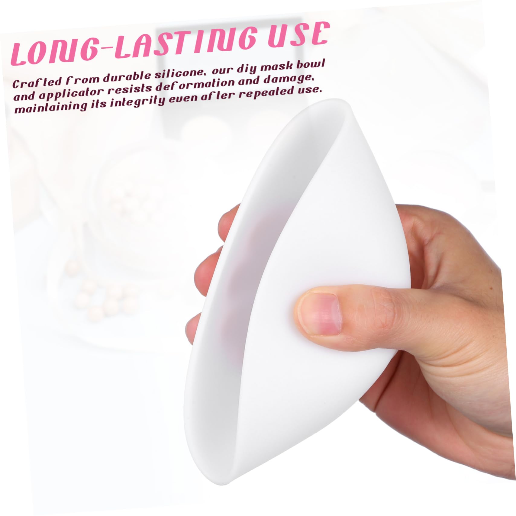 Premium Silicone Facial Mask Mixing Bowl Set - DIY Skincare Tool for Mud Masks, Creams & Serums - Perfect for At-Home Spa & Professional Salon Use - White