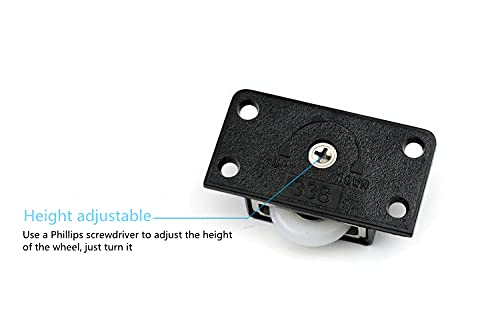 Sliding Cabinet Door Hardware Kit - Silent Pulley System for Closet Doors, Wardrobe & Sliding Doors | Smooth Gliding & Noise-Free Operation for Bedroom, Walk-in Closet & Home Organization