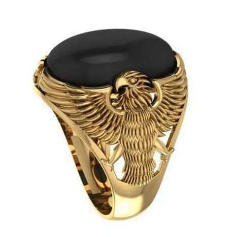 925 Sterling Silver Men's Black Oval Diamond Sapphire Signet Ring - Elegant Pinky Ring for Men, Perfect Gift for Weddings, Engagements & Special Occasions