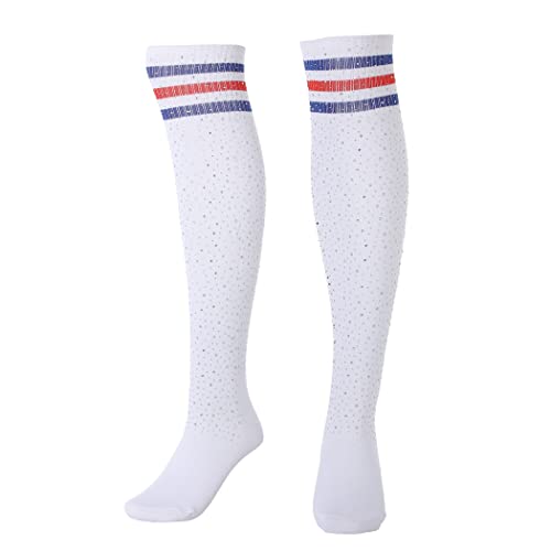 Blue-red White Socks