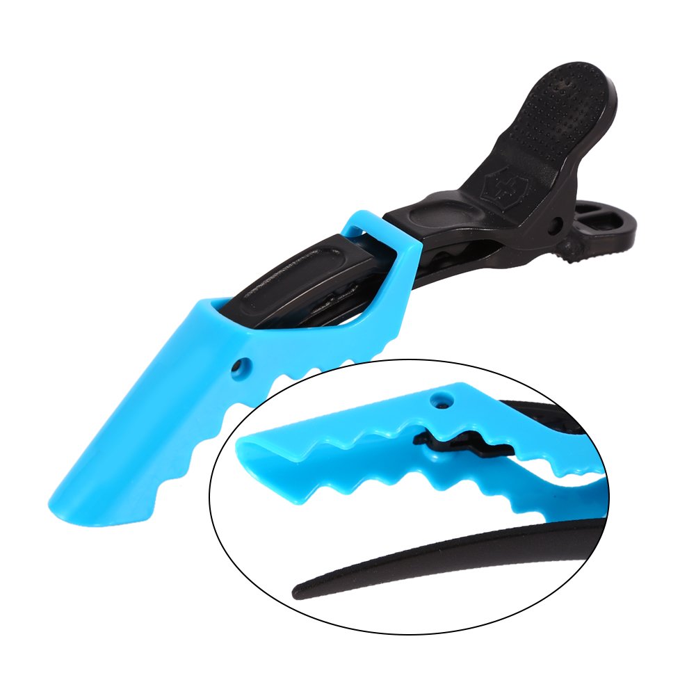 Non-Slip Plastic Hair Clips for Women - 10 Pack Blue Hair Styling Clamps & Hair Grip Accessories - Perfect for Salon, Home Styling & DIY Hair Care