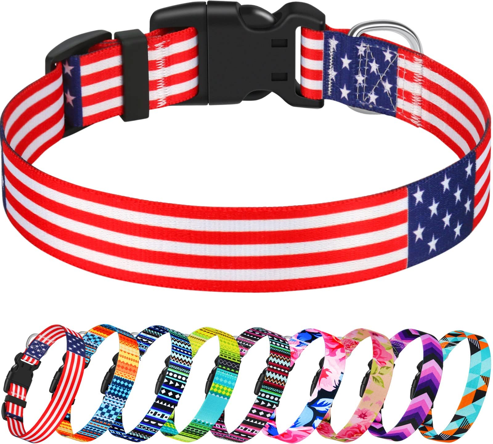 Taglory Unique Designer Soft Dog Collar - Adjustable Western Style Pet Collar for Small, Medium & Large Dogs - Perfect for Daily Walks, Training & Outdoor Adventures