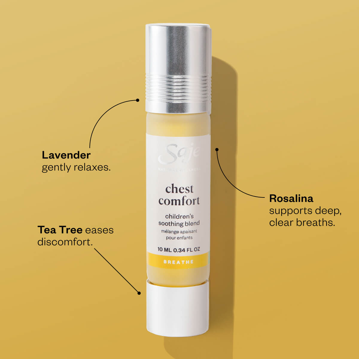 Kids Chest Comfort Soothing Blend Essential Oil Roll-On for Cough & Congestion Relief – Perfect for Bedtime & Travel