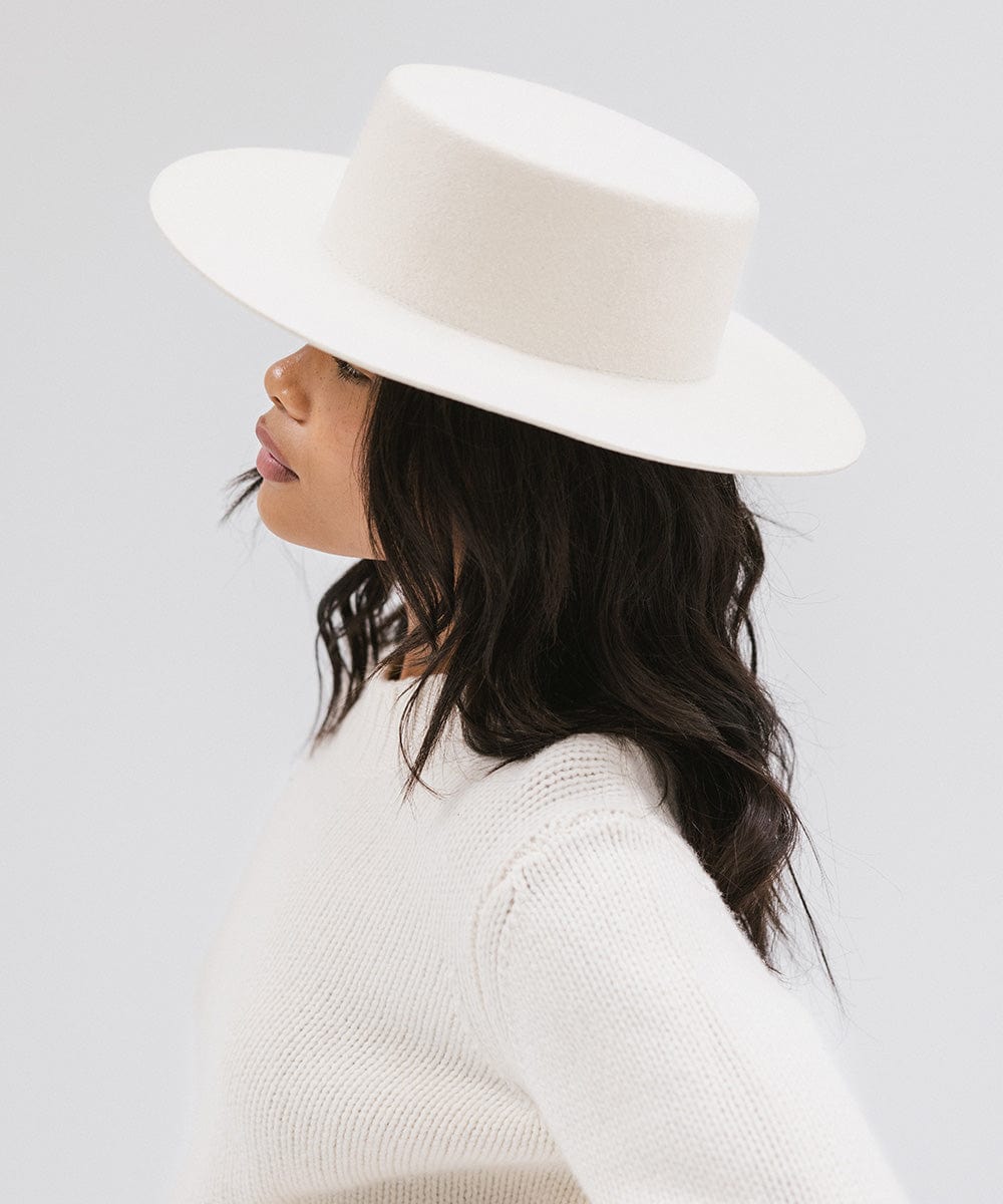 Stylish Dahlia Boater Hat for Women - Summer Straw Sun Hat with Wide Brim - Perfect for Beach, Garden Parties & Outdoor Events