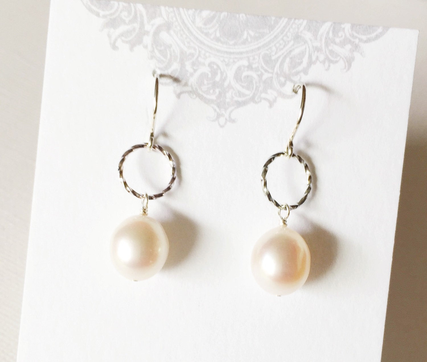 Sophia White Pearl Earrings (E234) - Elegant Dangle Earrings for Women, Perfect for Weddings, Parties & Everyday Wear