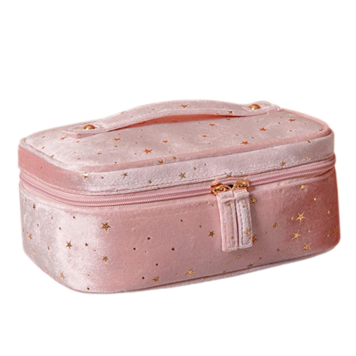 TENDYCOCO Large Cosmetic Makeup Bag - Travel Toiletry Organizer with Brush Holder, Waterproof Wash Bag for Daily Use, Gym, Vacation & Business Trips - Adorable Design & Spacious Capacity