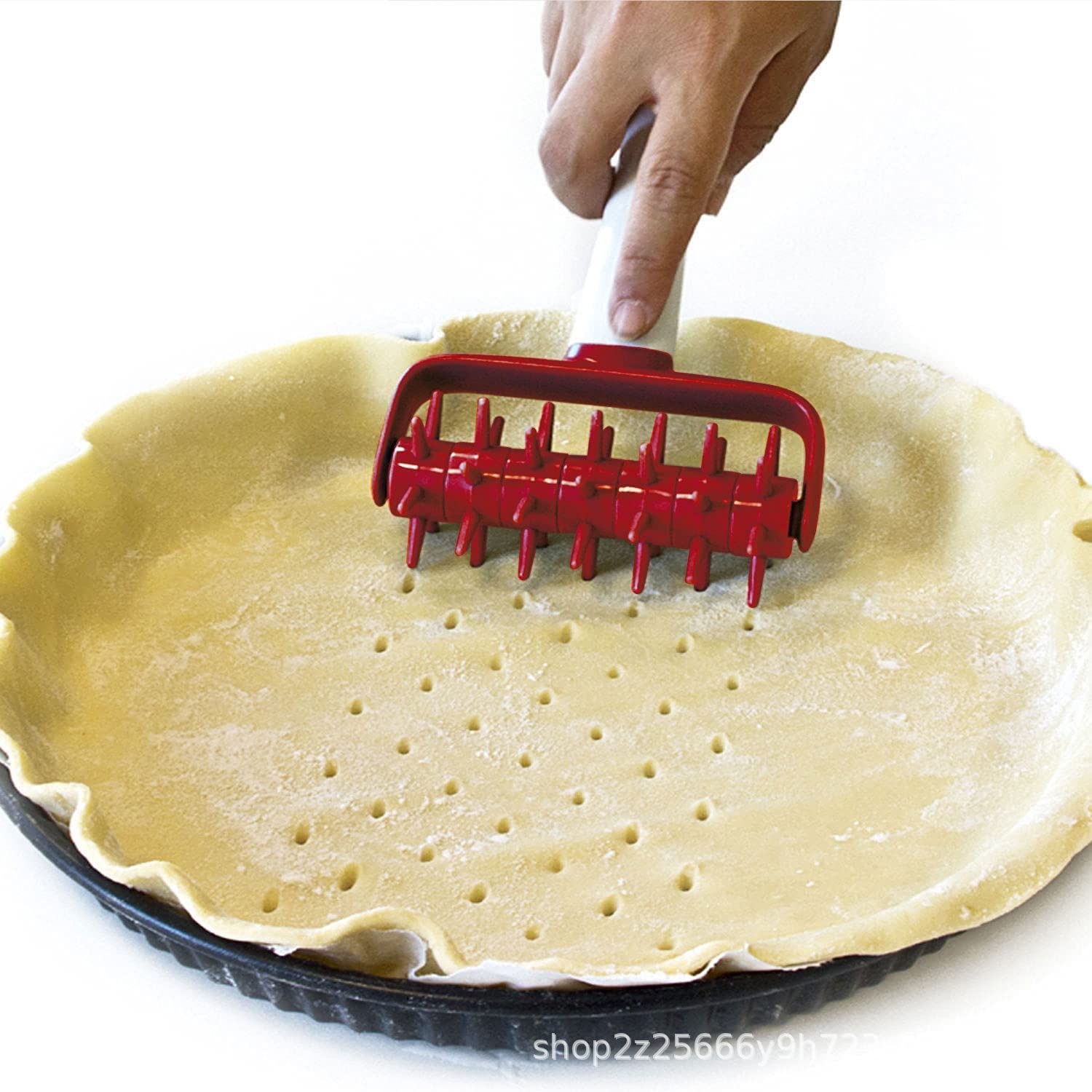 2-Piece Pizza Dough Docker and Roller Set - Professional Pizza Dough Tool for Perfect Crust, Bread & Pastry Making - Ideal for Home Baking and Restaurant Use
