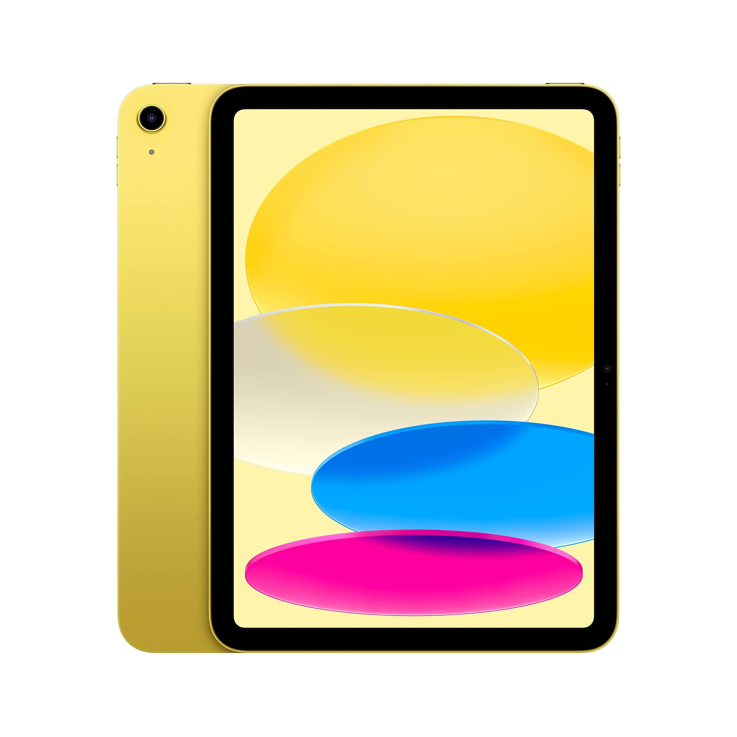 2022 Apple iPad 10.9-inch Wi-Fi 64GB - Yellow (Renewed) | Latest Model Tablet for Work, Study & Entertainment | Portable Touchscreen Device for Students, Professionals & Artists