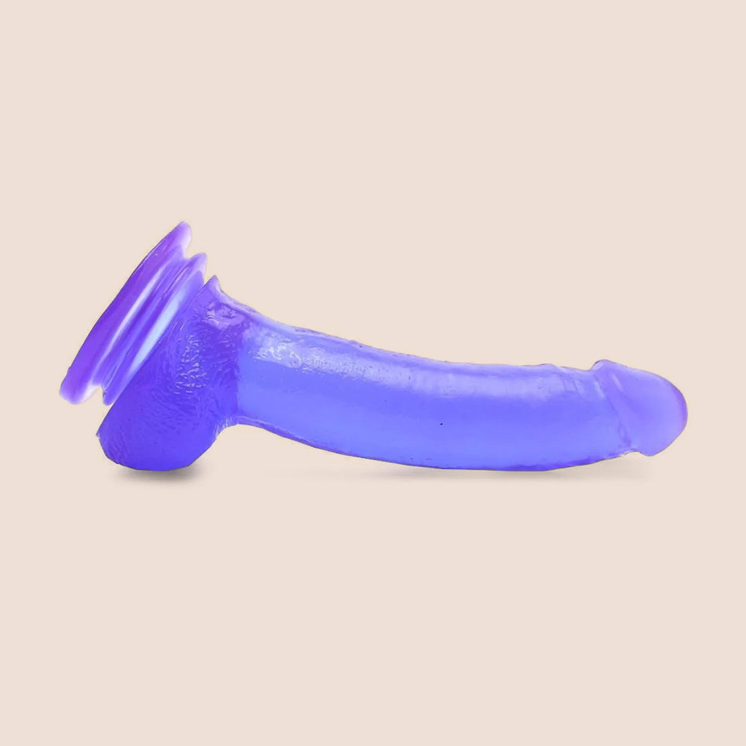 Basix 9 Suction Cup Thicky Dildo - Flexible Yet Firm Silicone Adult Toy for Hands-Free Play, Shower Fun & Discreet Storage | Realistic Feel for Solo & Couple Use
