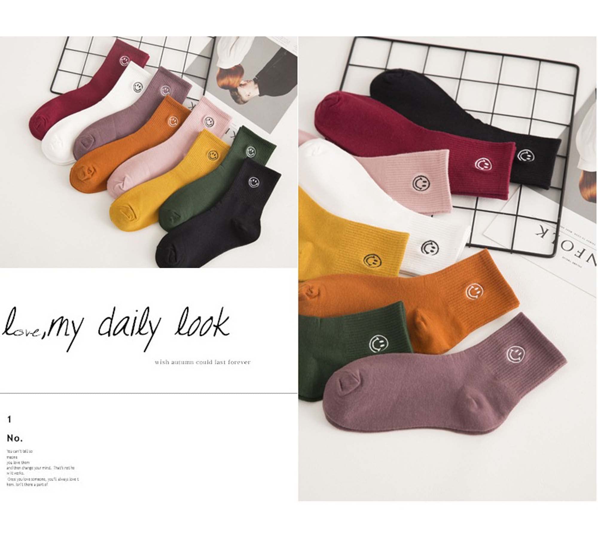 5 Pairs Cute Smile Face Cartoon Socks - Funny Low Cut Fashion Socks for Women & Girls | Perfect for Gifts, Casual Wear & Cosplay