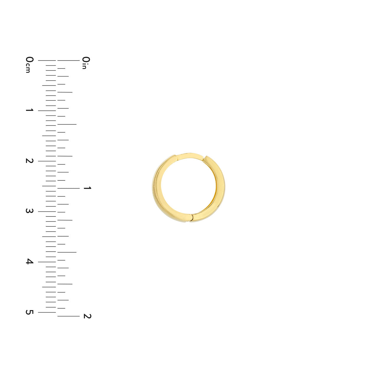 14K Yellow Gold Polished Tapered Huggie Earrings for Women - Minimalist Hoop Earrings for Everyday Wear, Gift Giving & Special Occasions