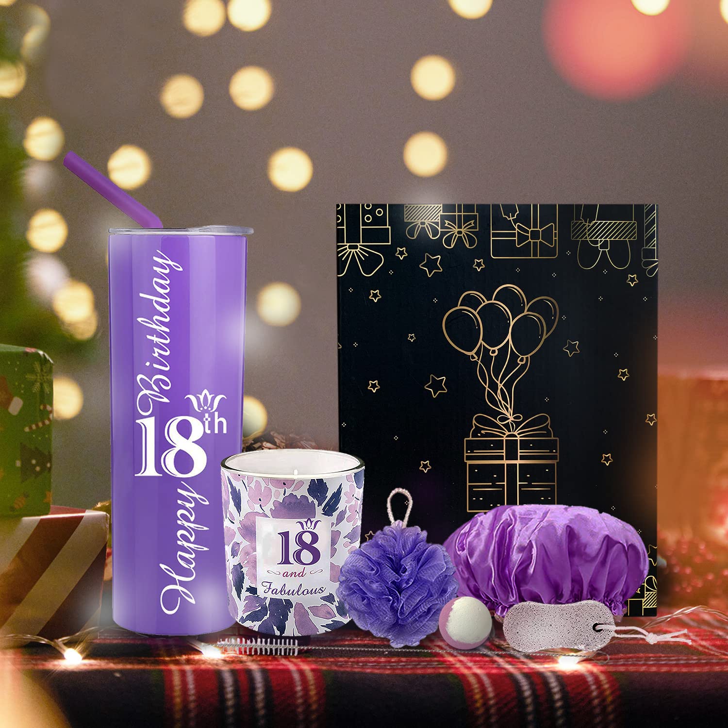 18th Birthday Tumbler Cup - Personalized 18th Birthday Gift for Girls, Teens & Women - Insulated Stainless Steel Travel Mug with Lid - Perfect for 18th Birthday Party Decorations & Daily Use at School, Work or Gym