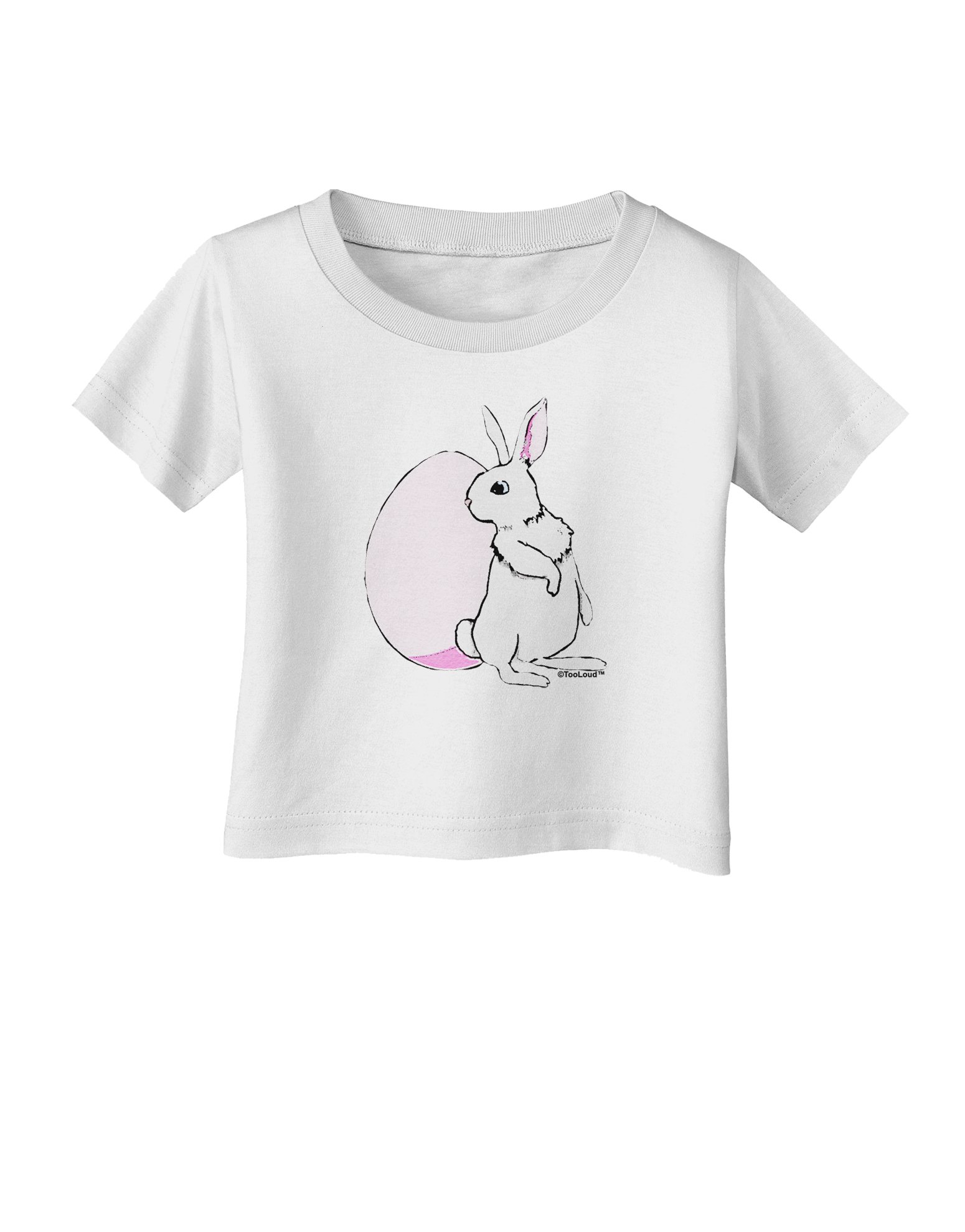 TOOLOUD Easter Bunny and Egg Design Baby T-Shirt - Cute Easter Outfit for Infants & Toddlers - Perfect for Easter Photos, Egg Hunts & Spring Celebrations