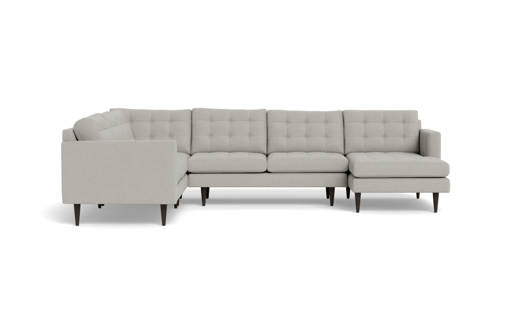 Wallace 131 Corner Sectional Sofa with Right Chaise Lounge - Modern L-Shaped Couch for Living Room, Family Room & Home Theater