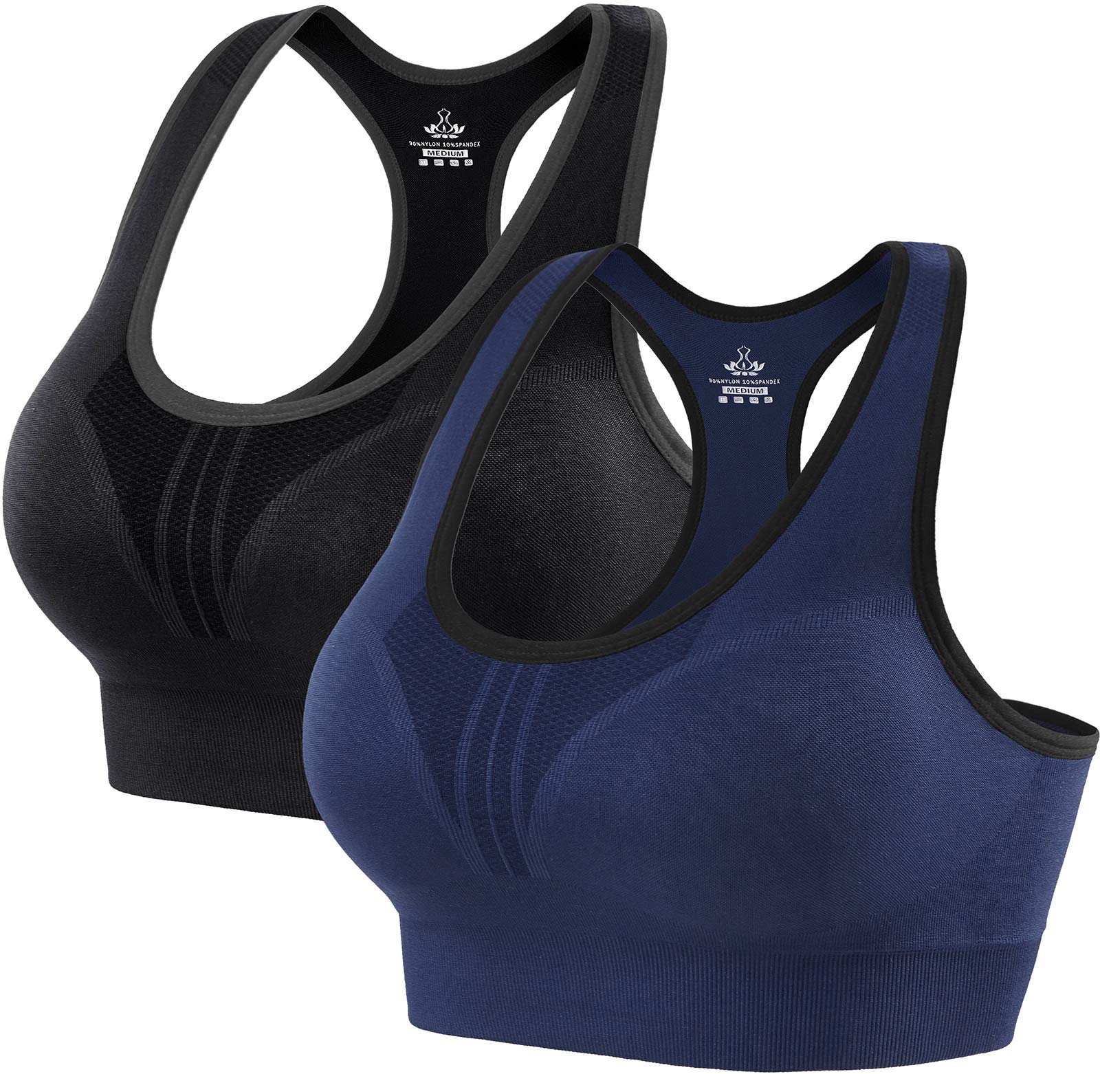Heathyoga High Impact Sports Bras for Women - Padded Workout Bras with Racerback Design for Yoga, Running & Gym | Comfortable Support for Active Lifestyles