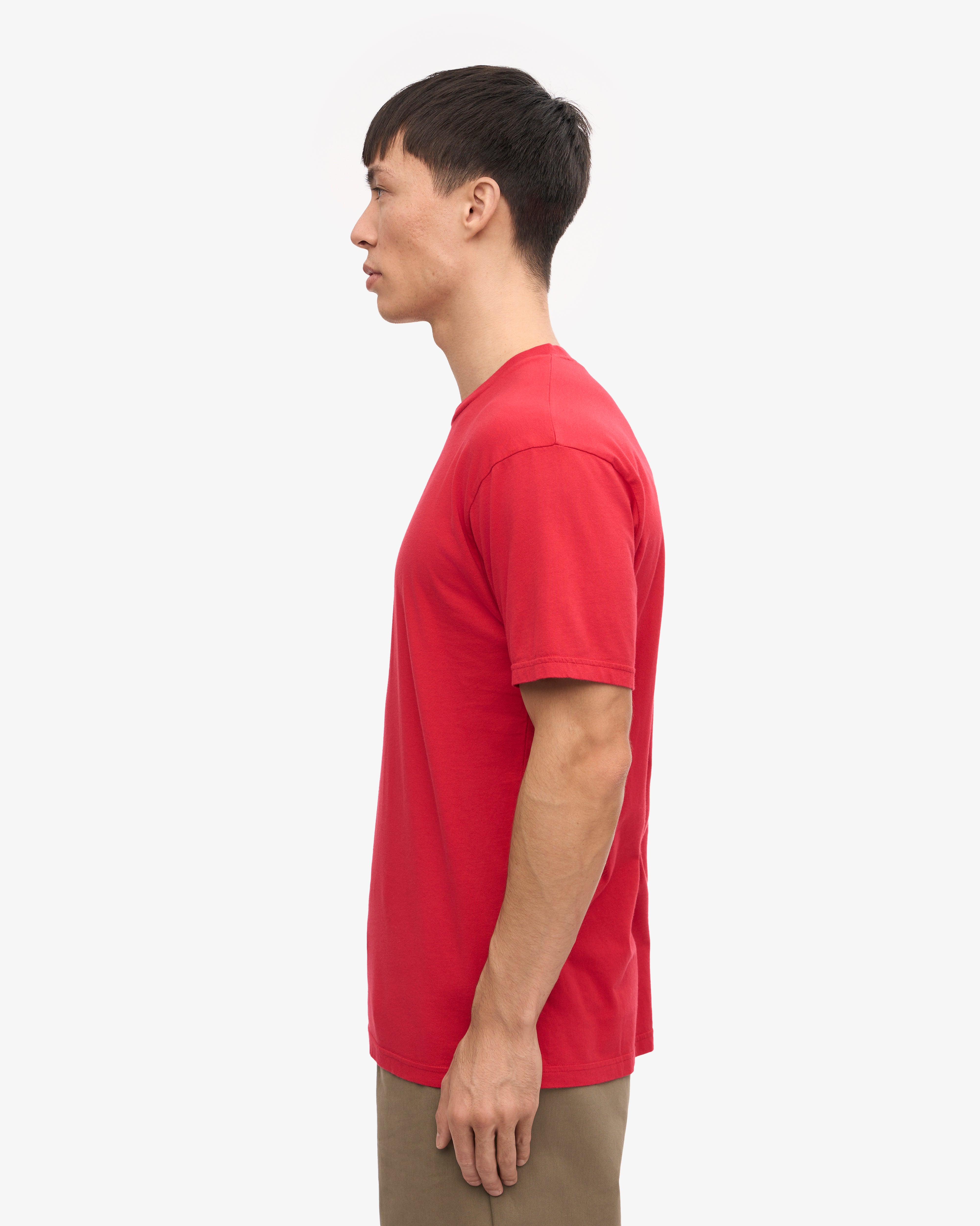 Classic Organic Cotton T-Shirt for Men & Women - Soft & Comfortable Scarlet Red Tee - Perfect for Casual Wear, Gym, and Everyday Outfits