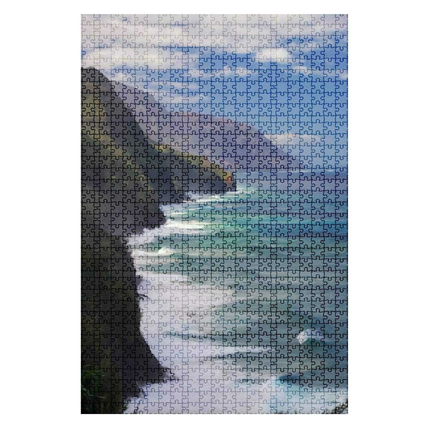 1000-Piece Wooden Jigsaw Puzzle - Stunning Napali Coast Scenery | Challenging Adult & Kids Puzzle Game | DIY Educational Toy & Home Decor Gift | Perfect for Family Game Night & Stress Relief