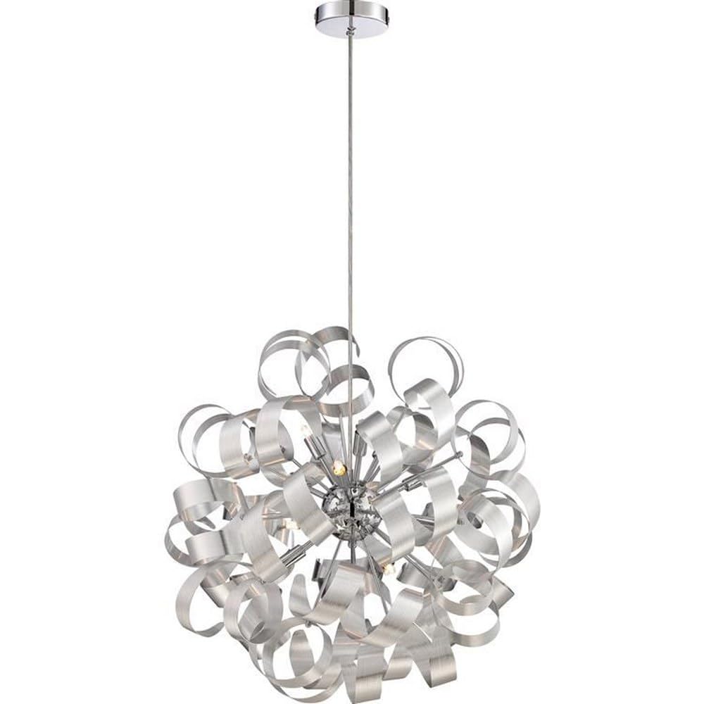 12-Light Millenia Finish Contemporary Pendant Chandelier - Modern Dining Room Lighting Fixture for Kitchen Island, Foyer & Living Room Decor