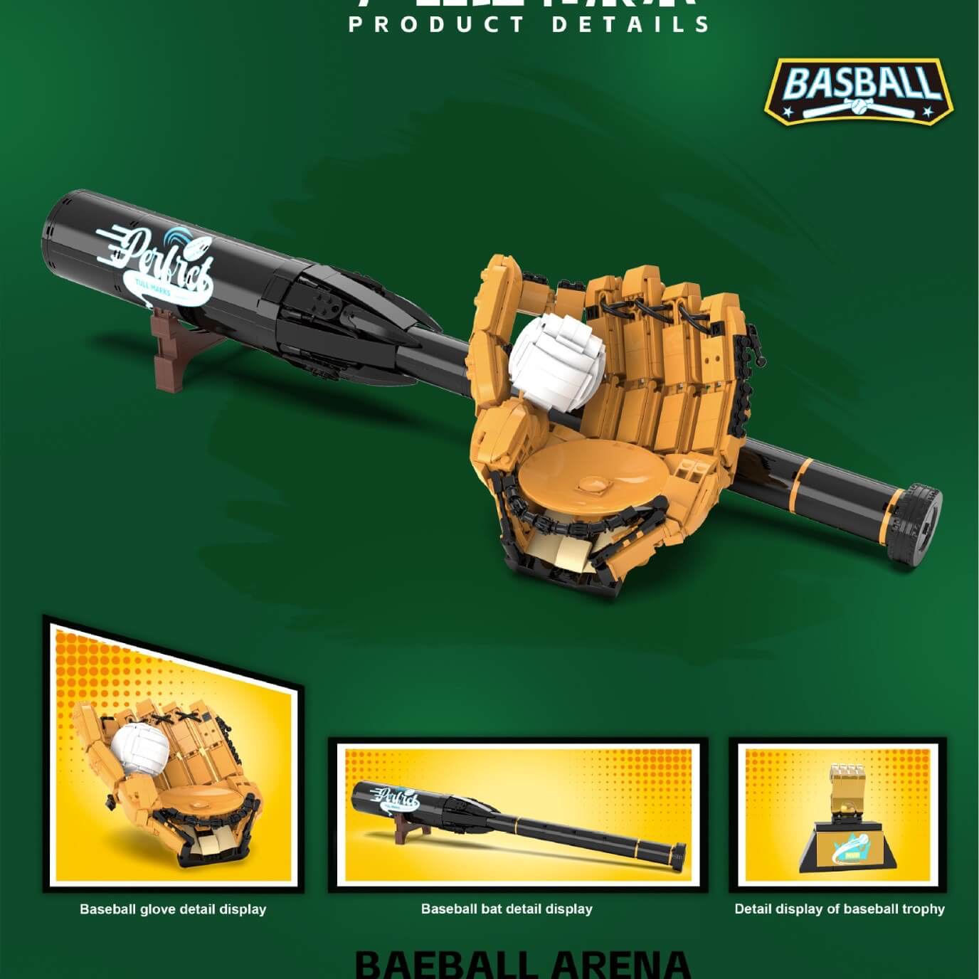 DK 80021 Premium Baseball Glove for Adults & Youth - Professional Quality Leather Mitt for Training, Games & Practice - Perfect for Baseball, Softball & Backyard Catch