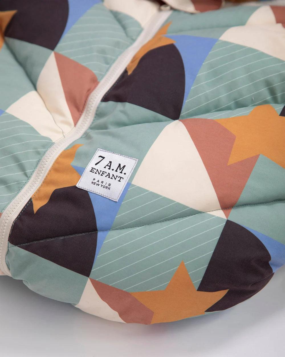 7 A.M. Car Seat Cocoon - Soft Sherpa Liner Cover with Benji Prints | Cozy Infant Car Seat Insert for Winter & Travel | Baby Shower Gift Idea