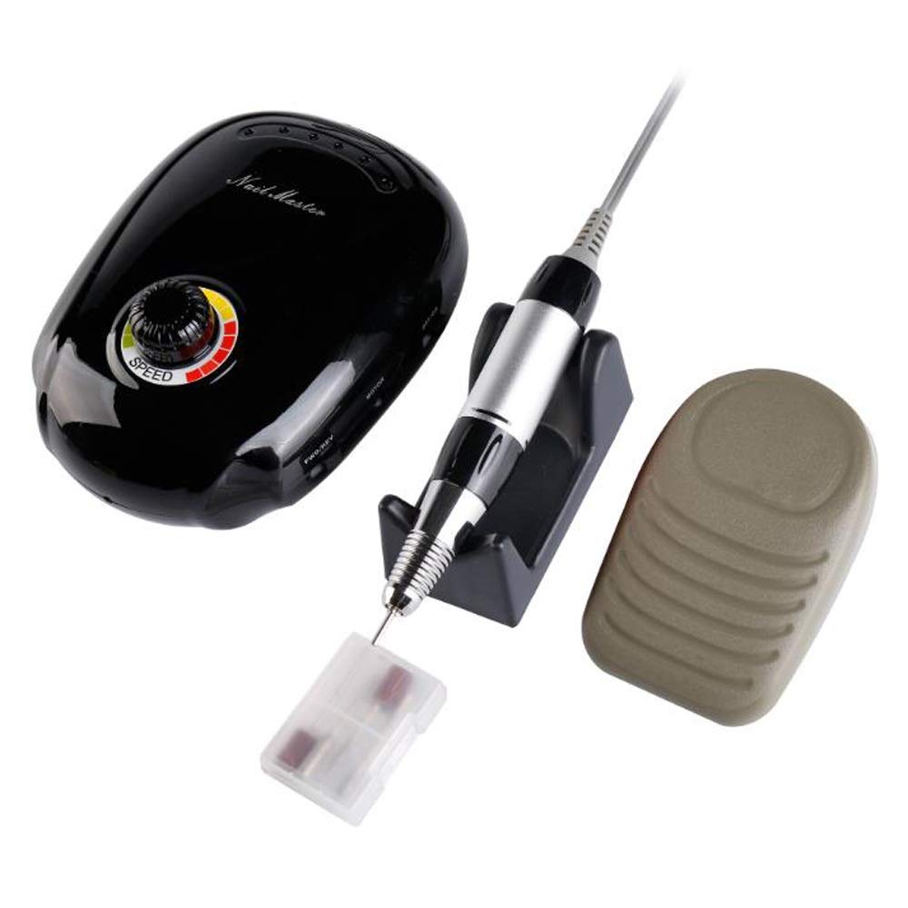 Professional Electric Nail Drill Kit - 35000 RPM Adjustable Speed Manicure Pedicure Machine with 4 Grinder Bits | Perfect for Salon, Home DIY & Nail Care (Ideal for Acrylics, Gel Extensions & Natural Nail Maintenance)