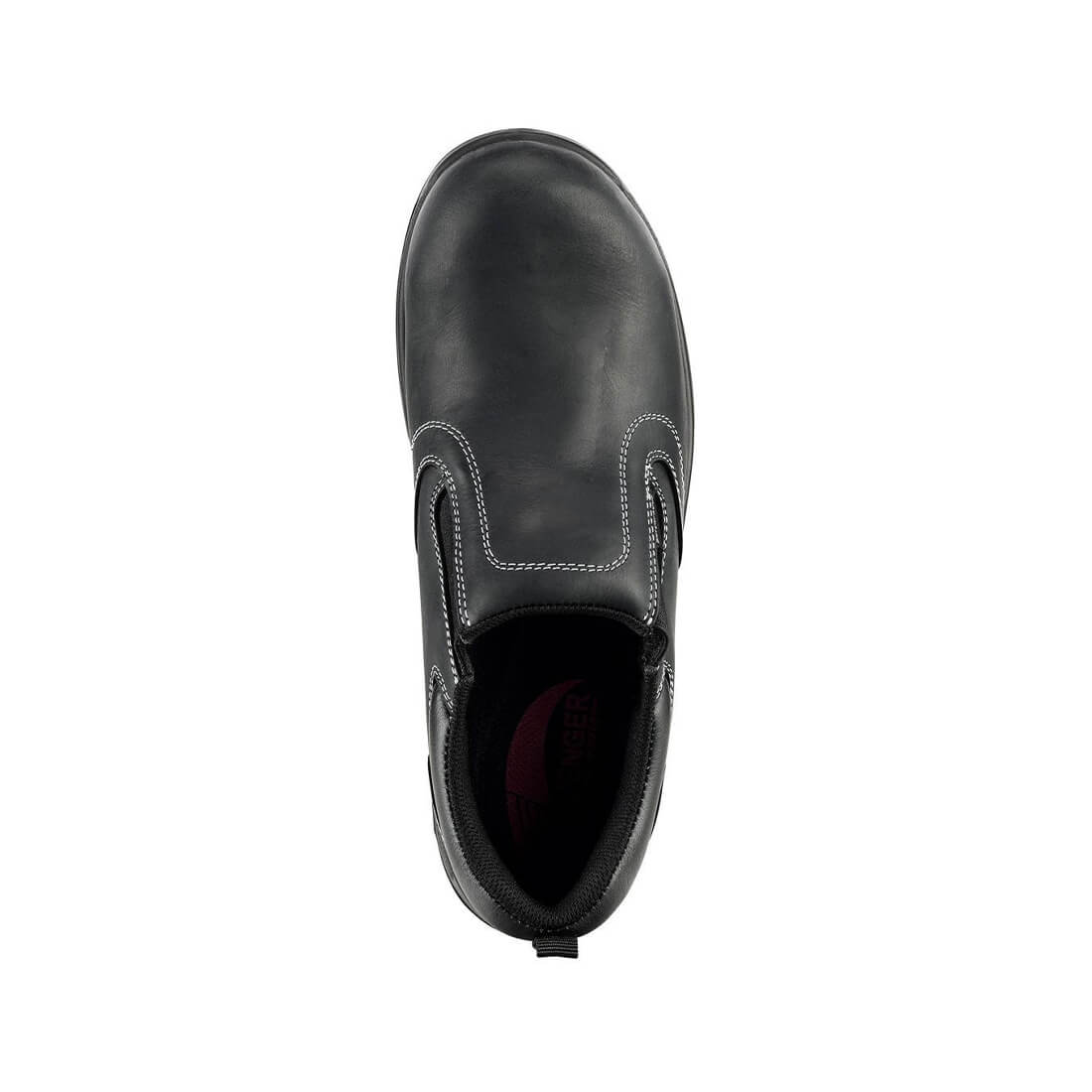 Foreman Waterproof Composite Toe Slip-On Work Shoes for Men - Black Safety Boots for Construction, Warehouse & Outdoor Work