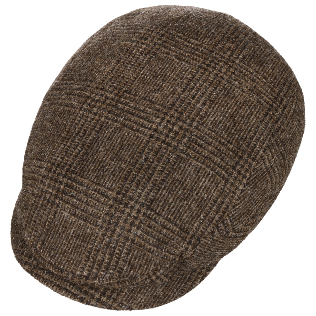 Stetson Sustainable Glencheck Driver Flat Cap - Eco-Friendly Wool Hat for Men | Perfect for Casual Wear, Driving & Outdoor Activities