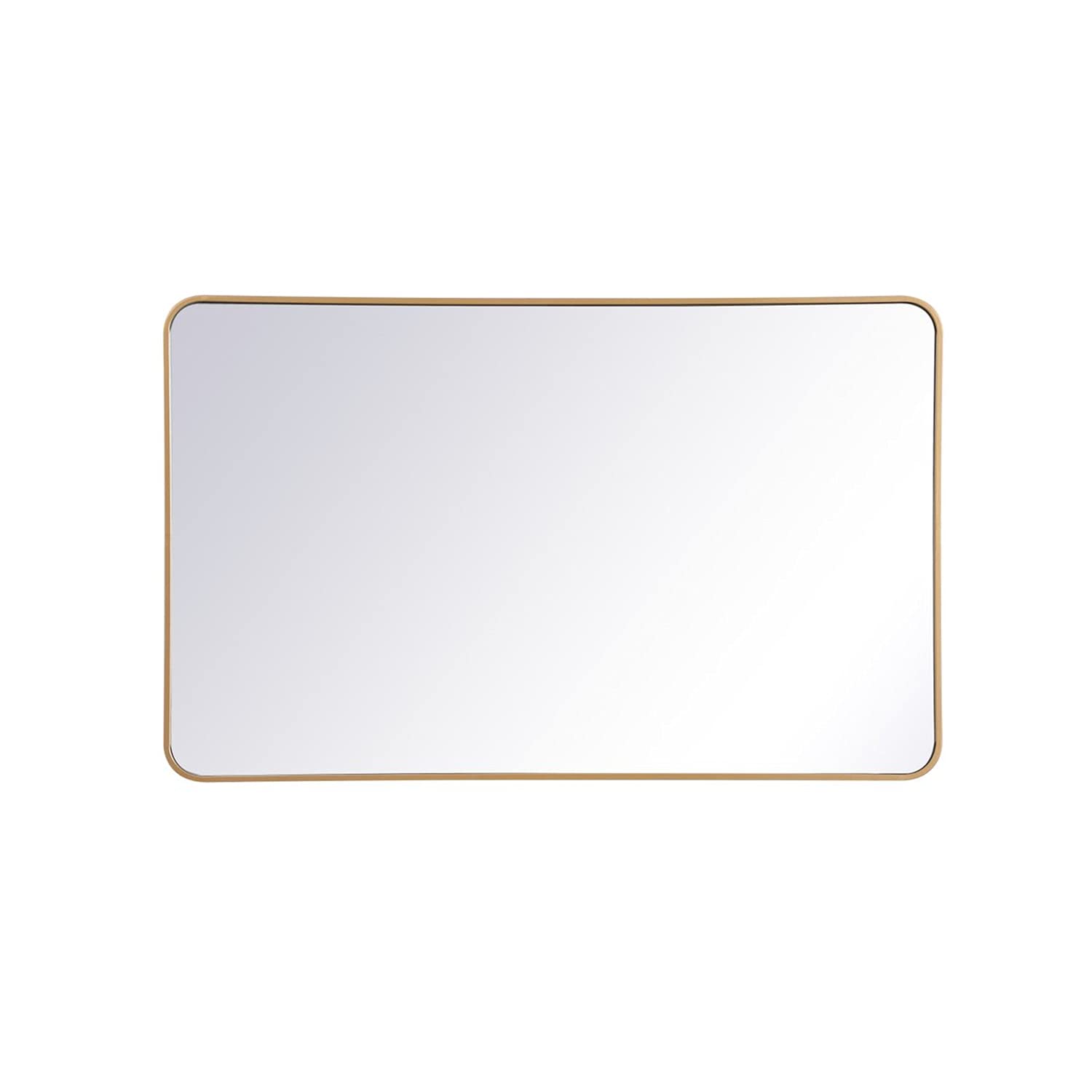 Brass Rectangular Mirror 30x48 - Elegant Decor for Living Room & Bedroom