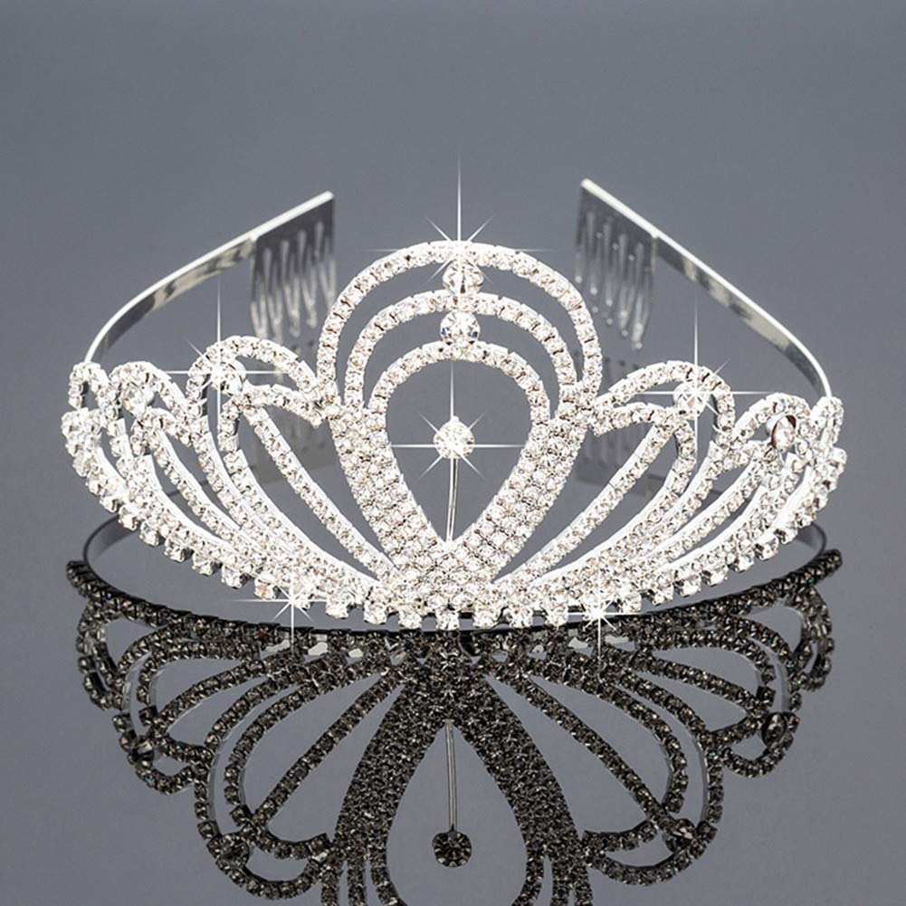 Sparkling Rhinestone Crystal Tiara Crown for Weddings, Bridal, Princess, Birthday & Halloween Parties - Elegant Silver Headband | Perfect for Brides, Pageants, Costumes & Special Occasions