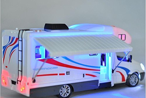 Micro Holiday Camper Van Toy for Kids - Miniature Motorhome Playset with Lights & Sounds - Perfect for Pretend Play, Travel Adventures & Birthday Gifts
